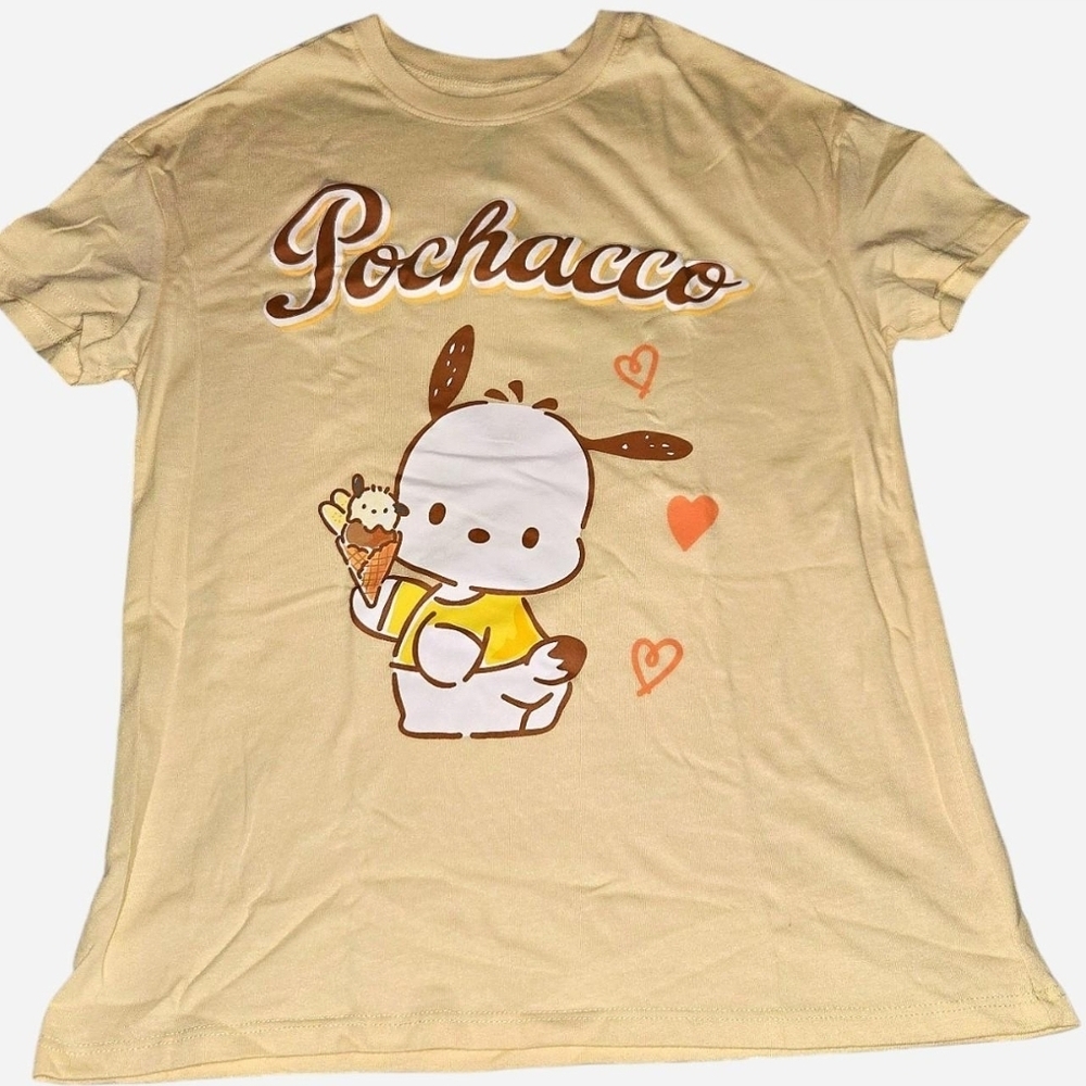 Sanrio Pochacco Cream T-Shirt with Cute Design